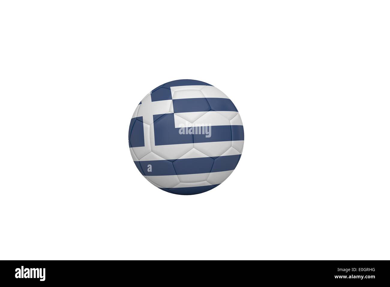 Football in greece colours Stock Photo