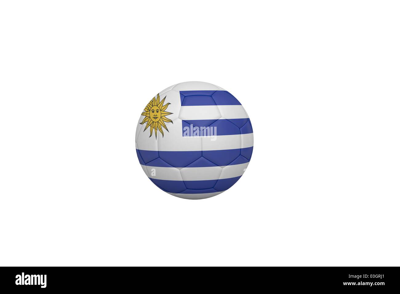 Football in uruguay colours Stock Photo