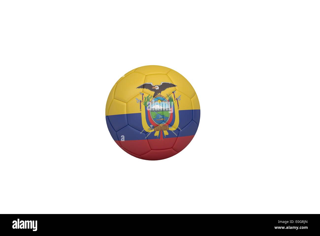 Football in ecuador colours Stock Photo