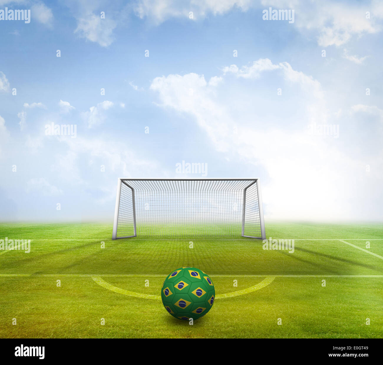 Football in brazilian colours Stock Photo Alamy