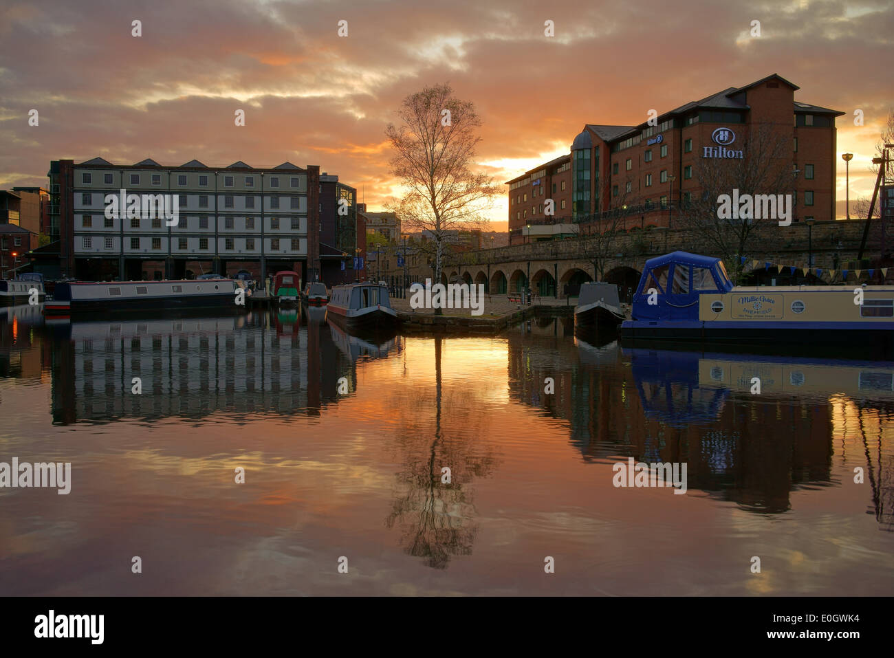 UK,South Yorkshire,Sheffield,Victoria Quays Sunset Stock Photo Alamy