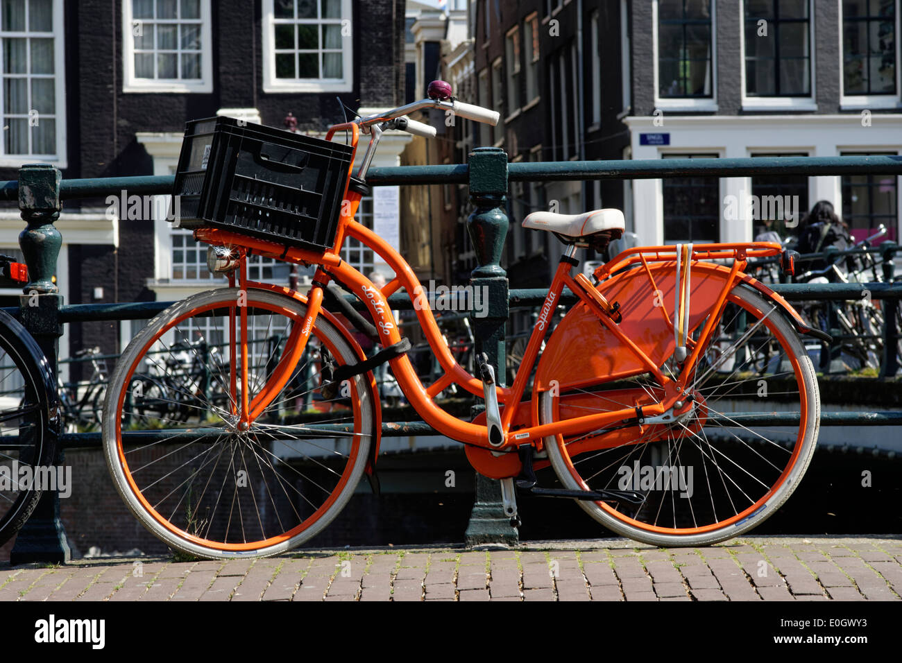 Cycling in Amsterdam, Holland Stock Photo Alamy