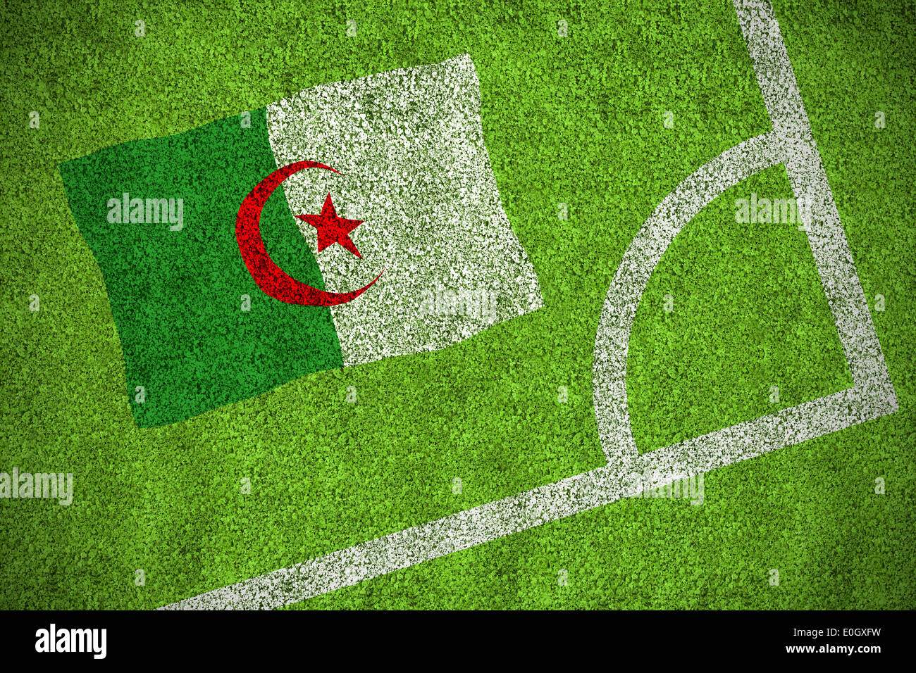 Algeria national flag Stock Photo