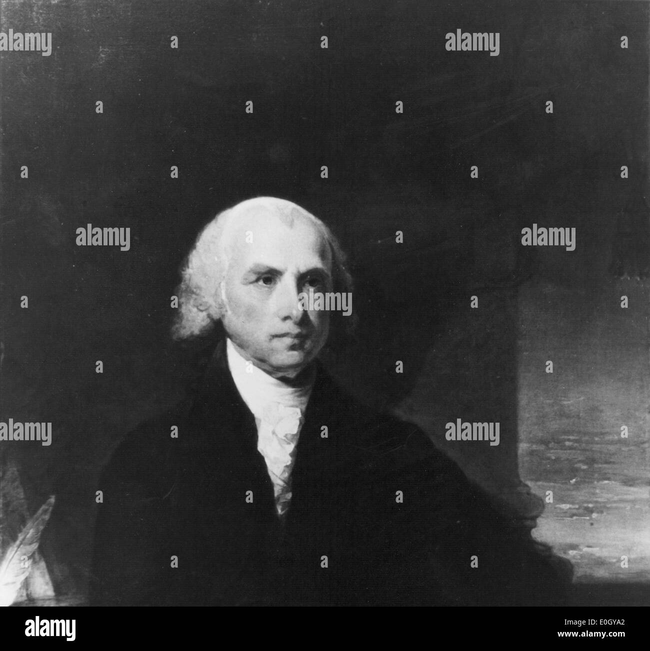 Portrait of Thomas Jefferson in Monticello, Virginia Stock Photo