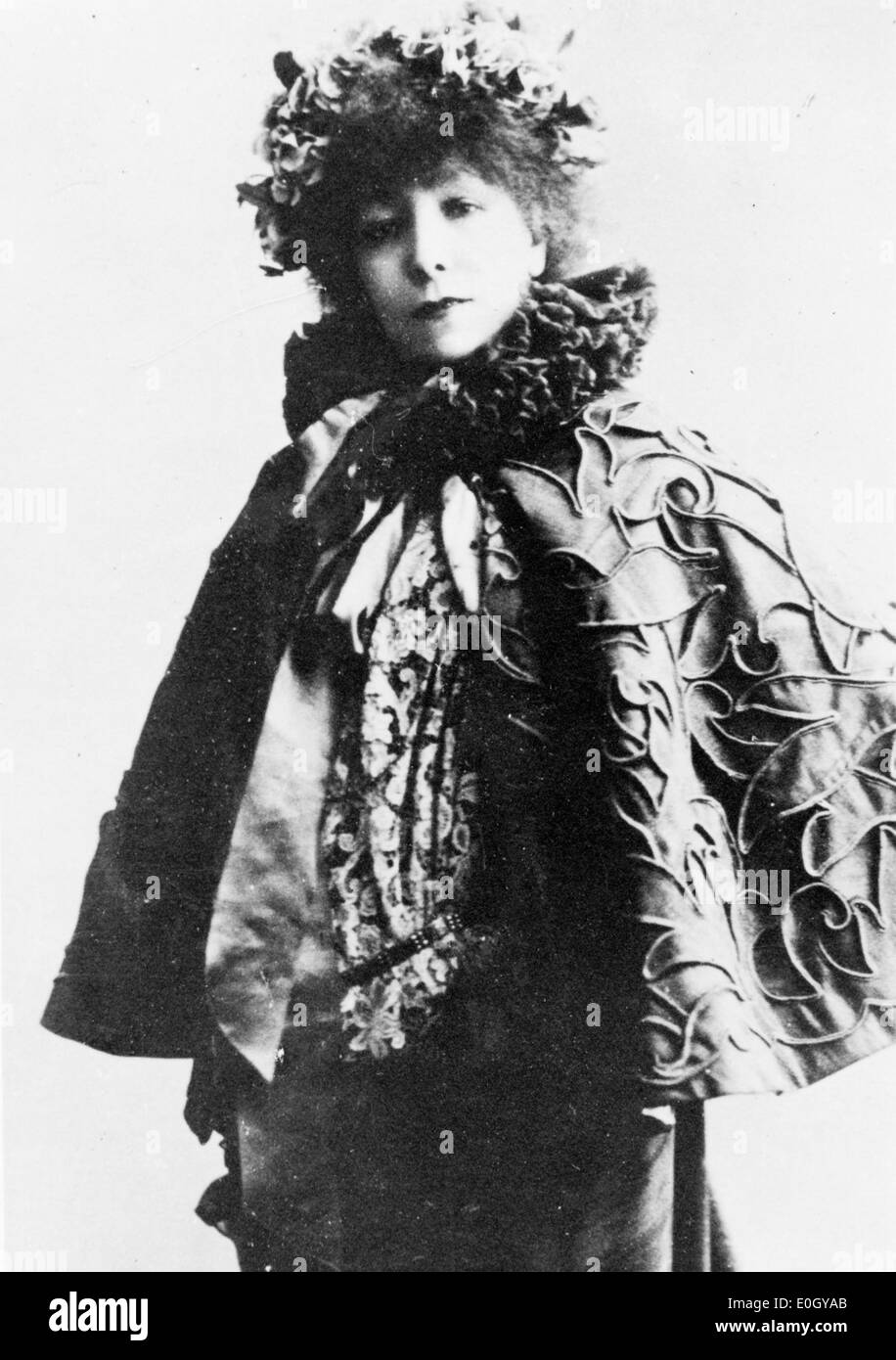 Portrait of French actress Sarah Bernhardt in Paris, France Stock Photo