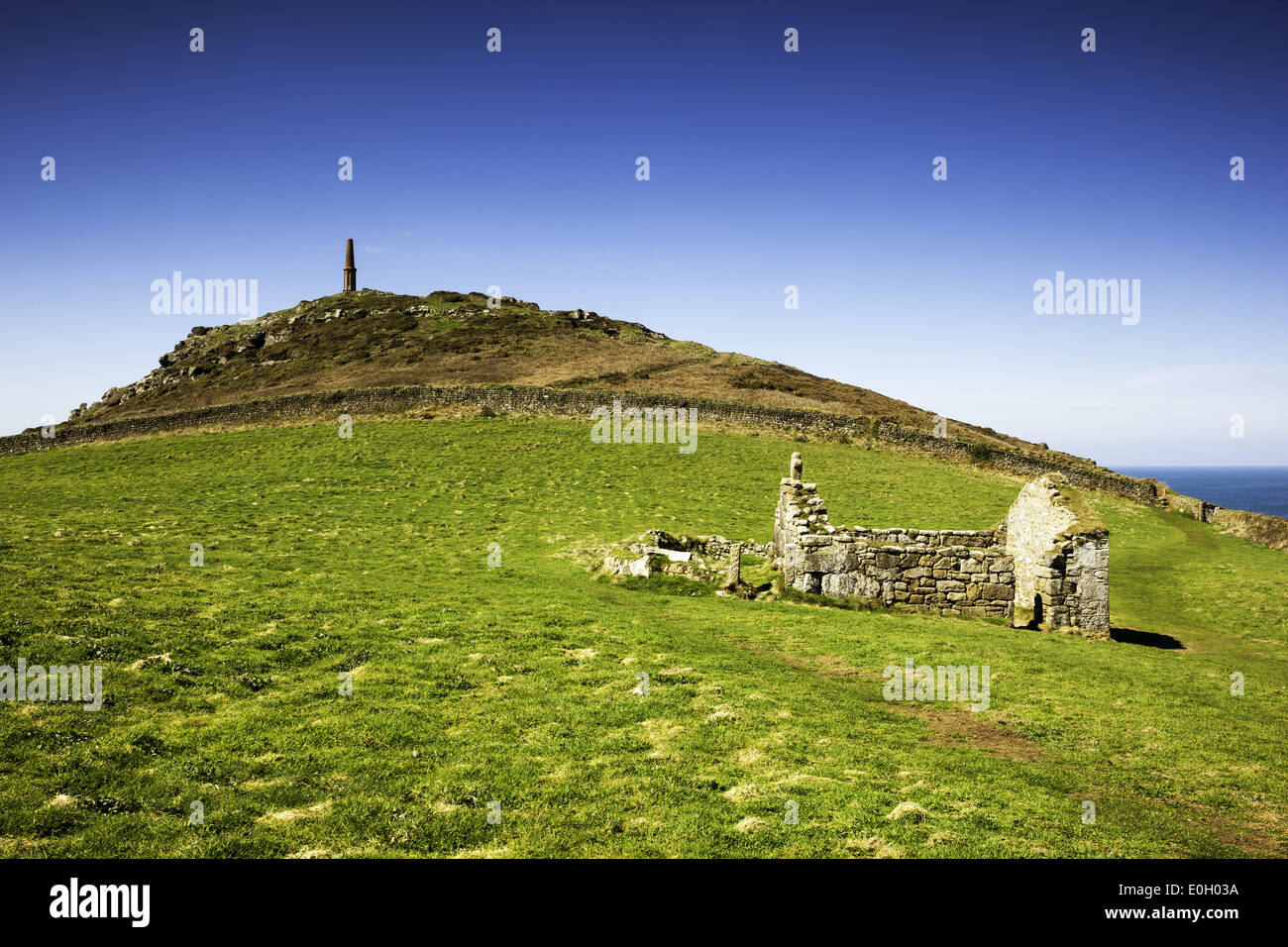 South West Coast Path, Cape Cornwall to Botallack Stock Photo