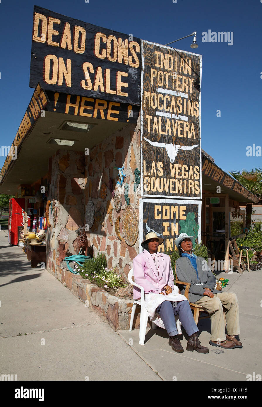 Western Mexican center, a Souvenir shop in historical Boulder city, Nevada, USA Stock Photo