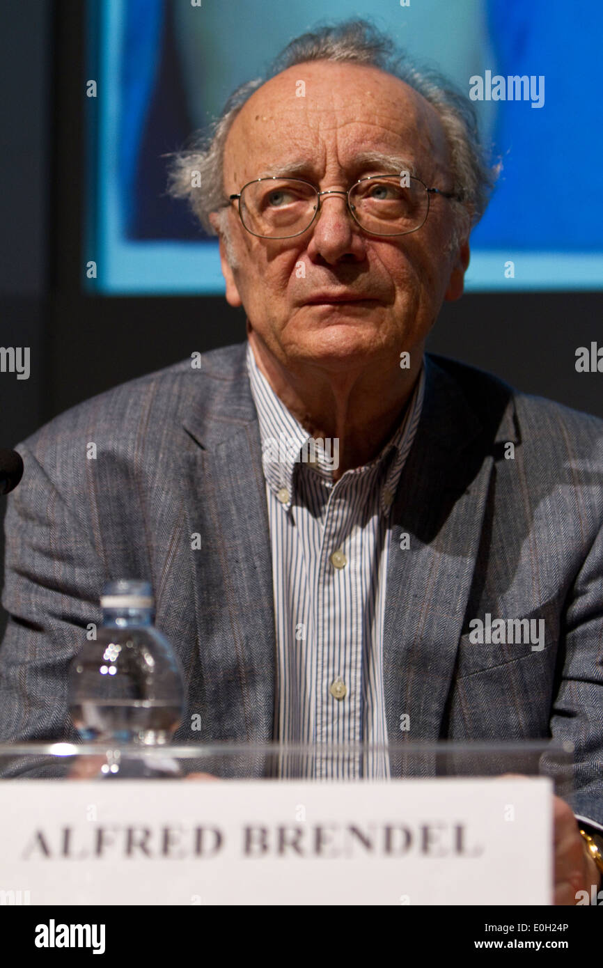 Austrian pianist, poet, and author Alfred Brendel (born in 1931) presents his latest book at Torino Book Fair. Stock Photo