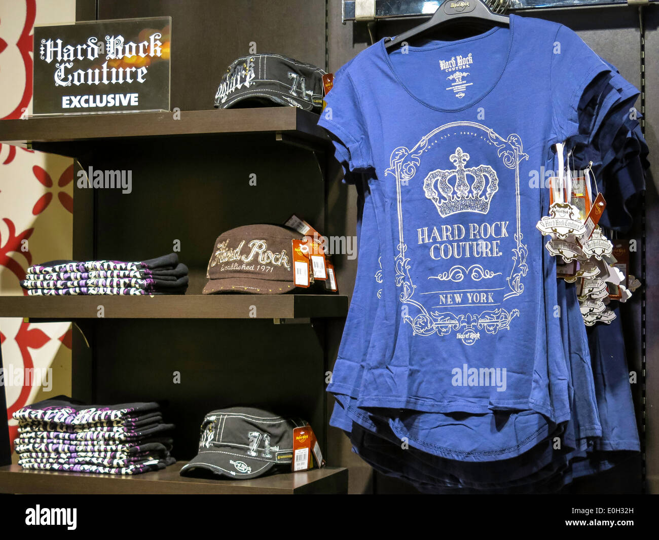 Hard Rock Cafe Gift Shop in Times Square, NYC Stock Photo - Alamy