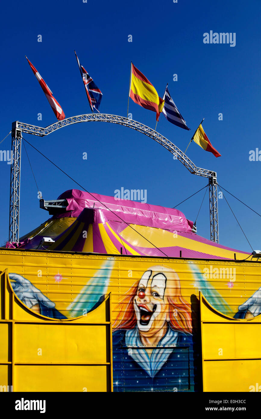 Circus big top tent Stock Photo