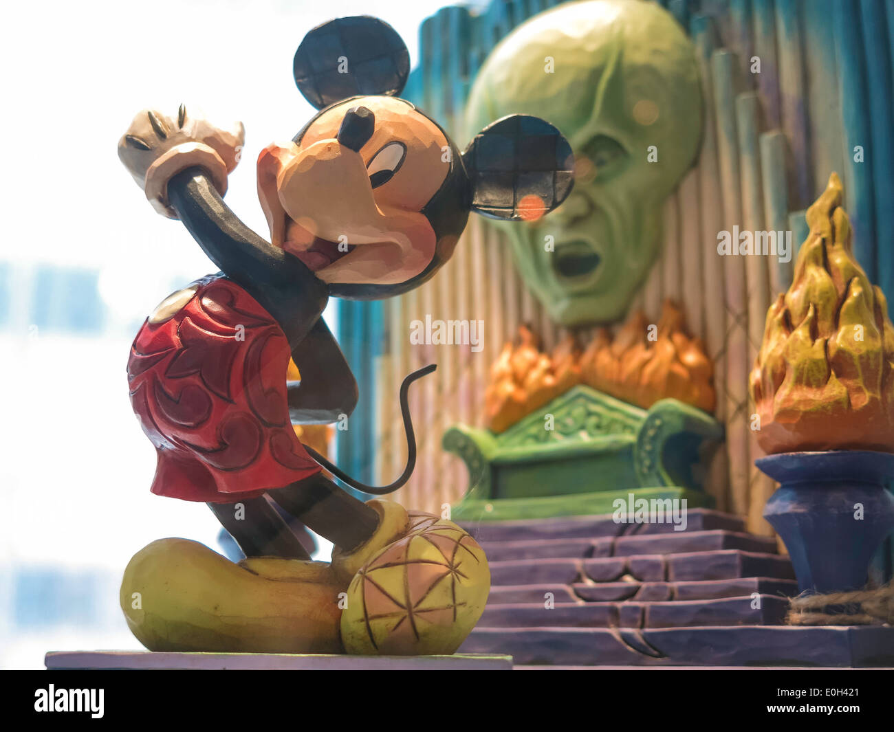 Micky Mouse Figure, Midtown Comics Store on Lexington Avenue, NYC Stock Photo