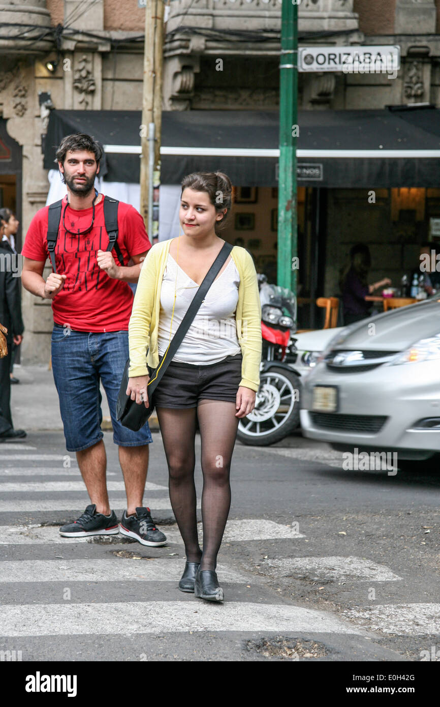 Girl wearing short shorts High 