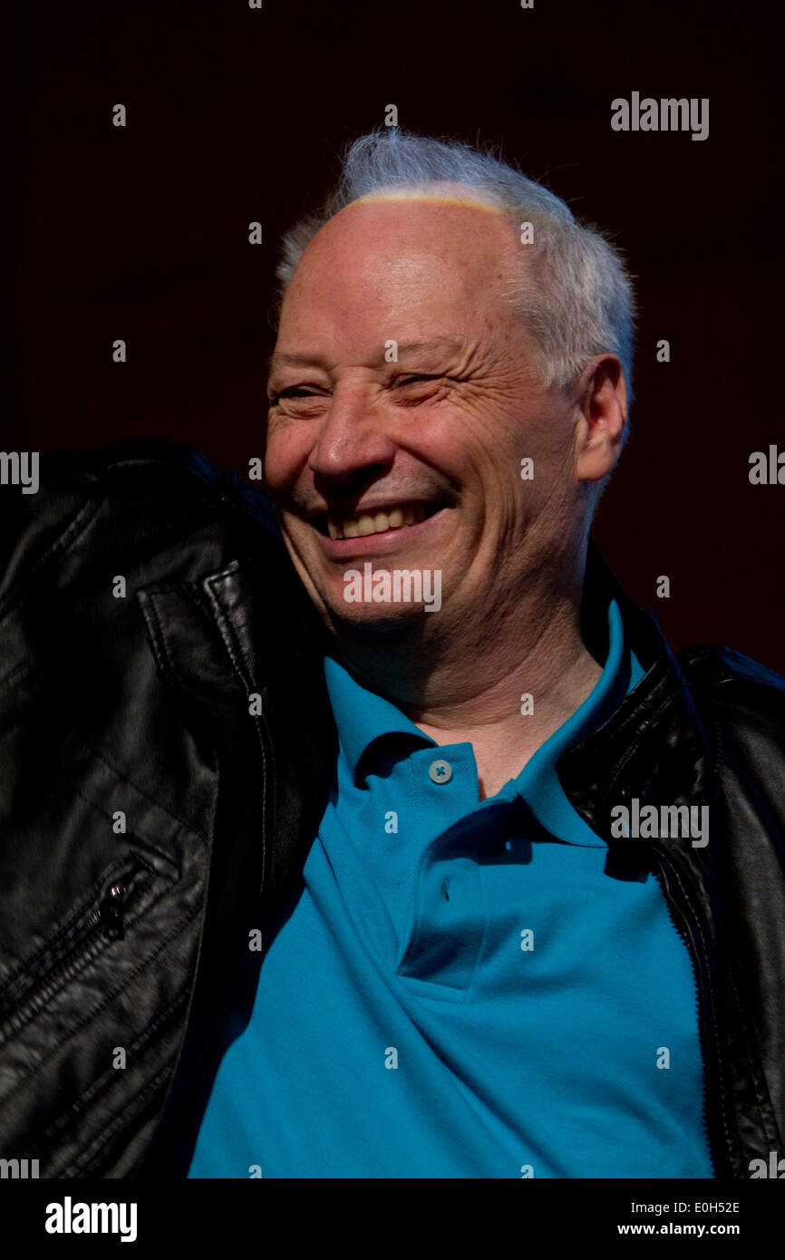 American novelist Joe R. Lansdale cheering the audience of Torino Book ...