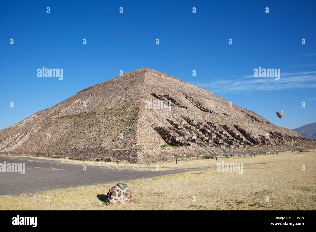 Pyramid of the Sun Teotihuacan Mexico Stock Photo
