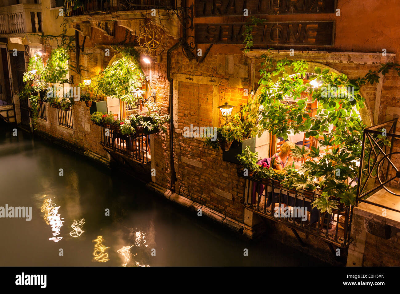 Trattoria Sempione, Venice, Venetia, Italy, Europe Stock Photo