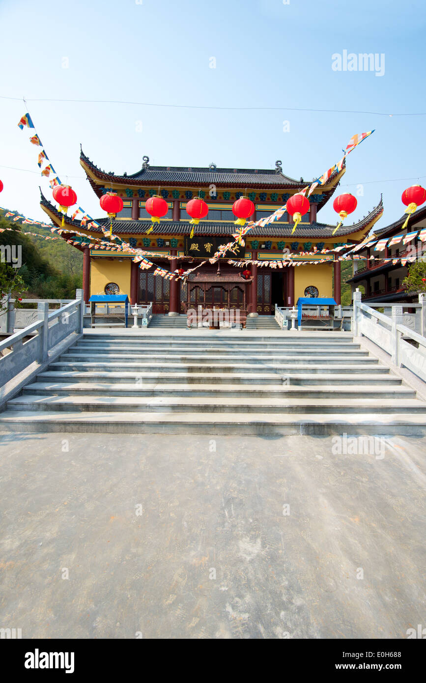 Mahavira Hall temple in Moganshan, China. Stock Photo
