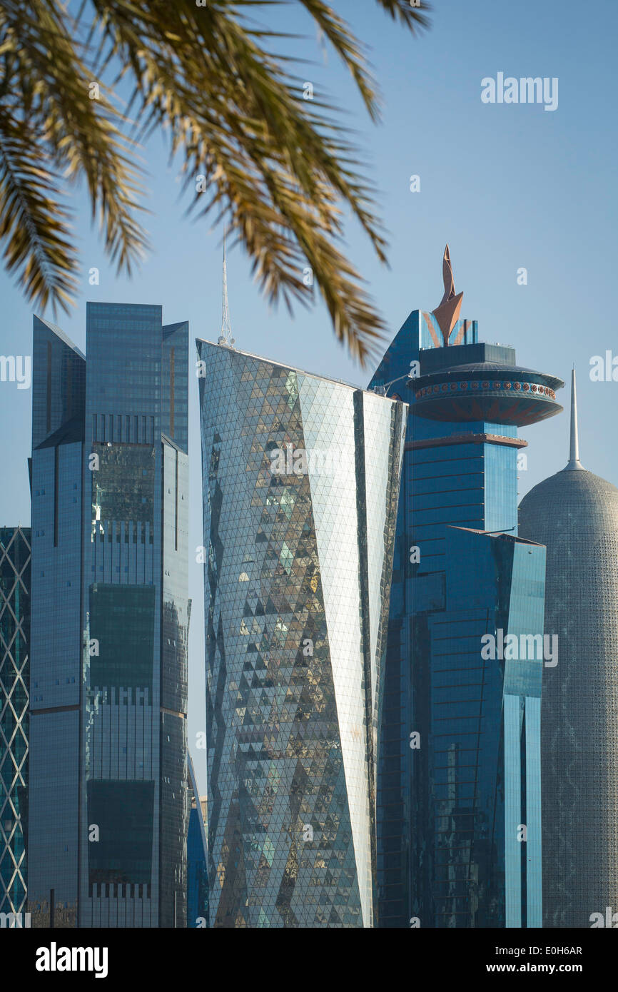 Doha, Qatar, Middle East, new skyline West Bay central financial
