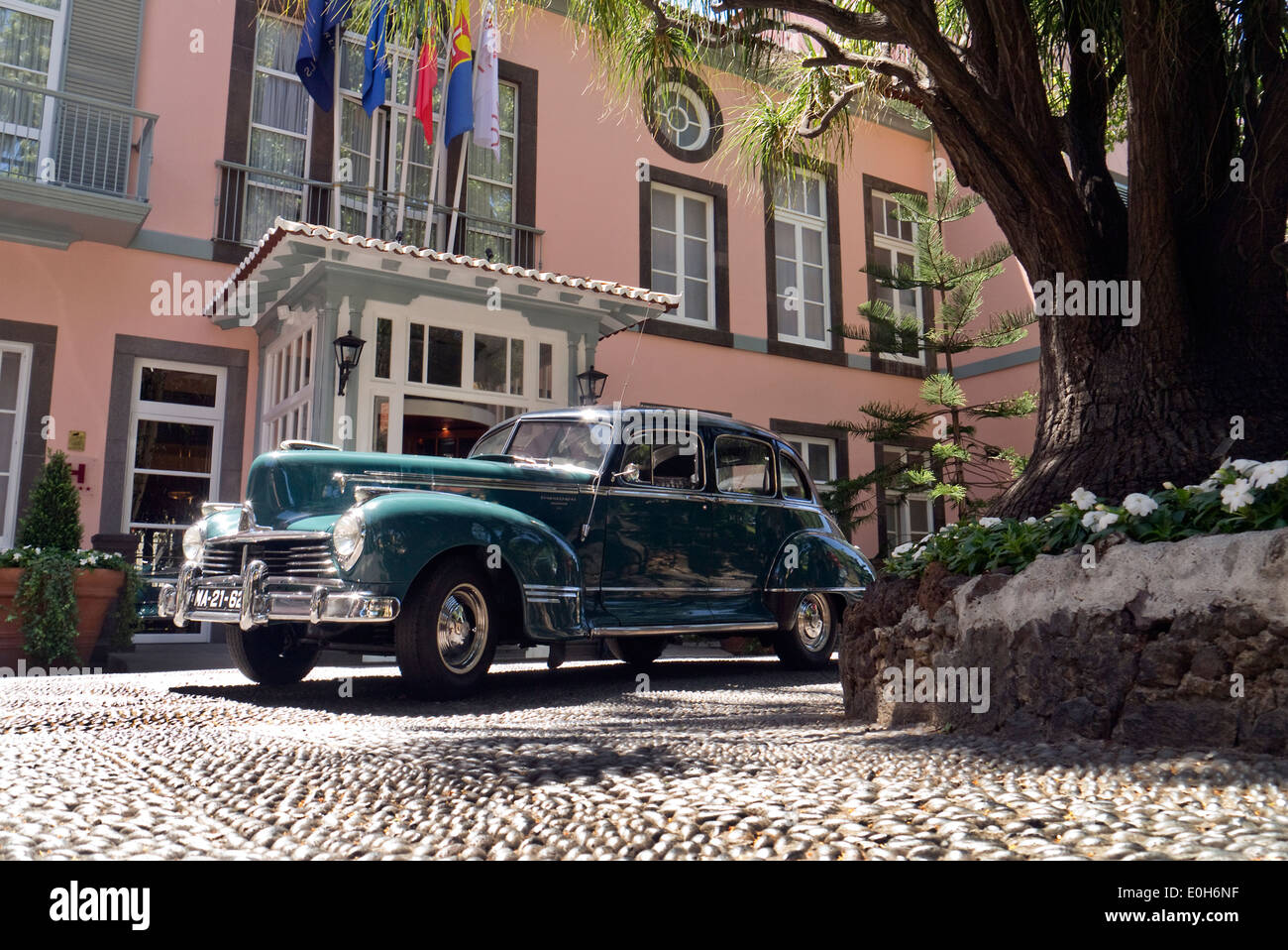 1946 Hudson Commodore Six at Reid's Palace hotel Funchal Madeira Stock Photo