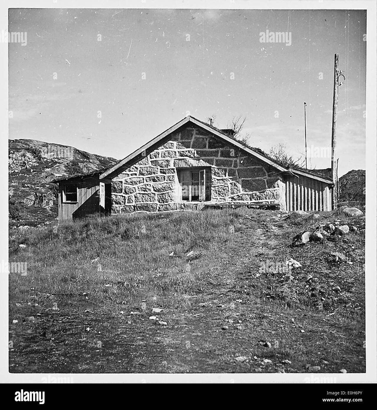 Seitenansicht des Gefechtstandes (Von hier leitete General Dietl den Kampf um Narvik) Stock Photo