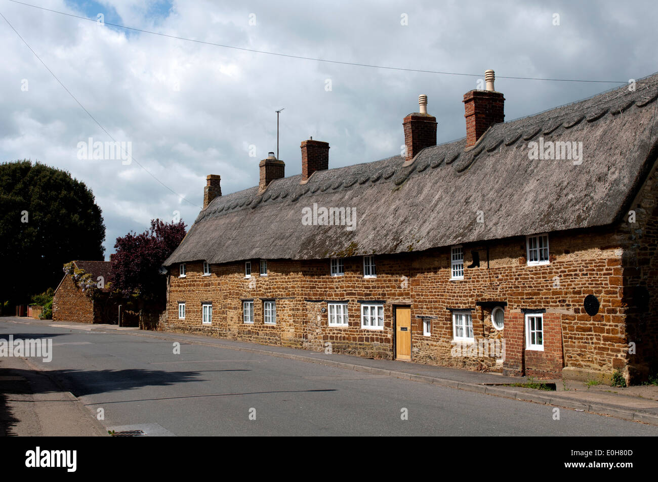 Cottages In Hardingstone Village Northamptonshire England Uk