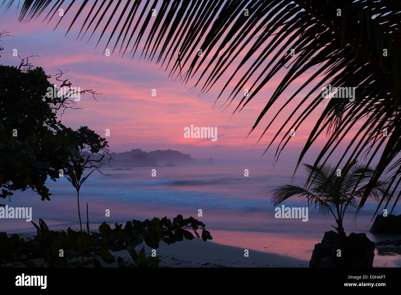 Bocas del Toro Province, Isla Bastimentos, beach, sunset, sun, Red Frog Beach, Bocas del Toro, Panama Stock Photo