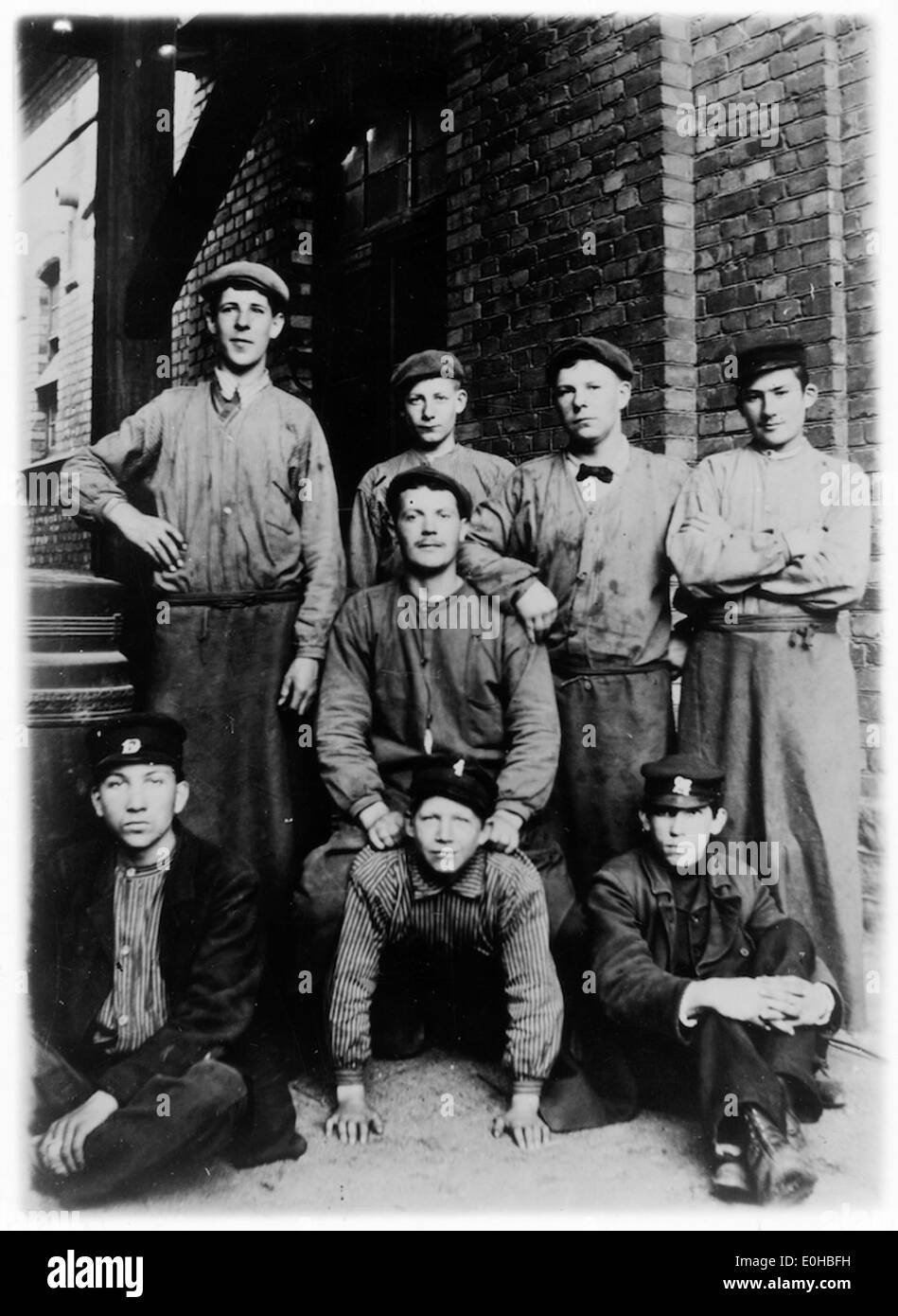 Stable boys in Stockholm 1903 Stock Photo Alamy