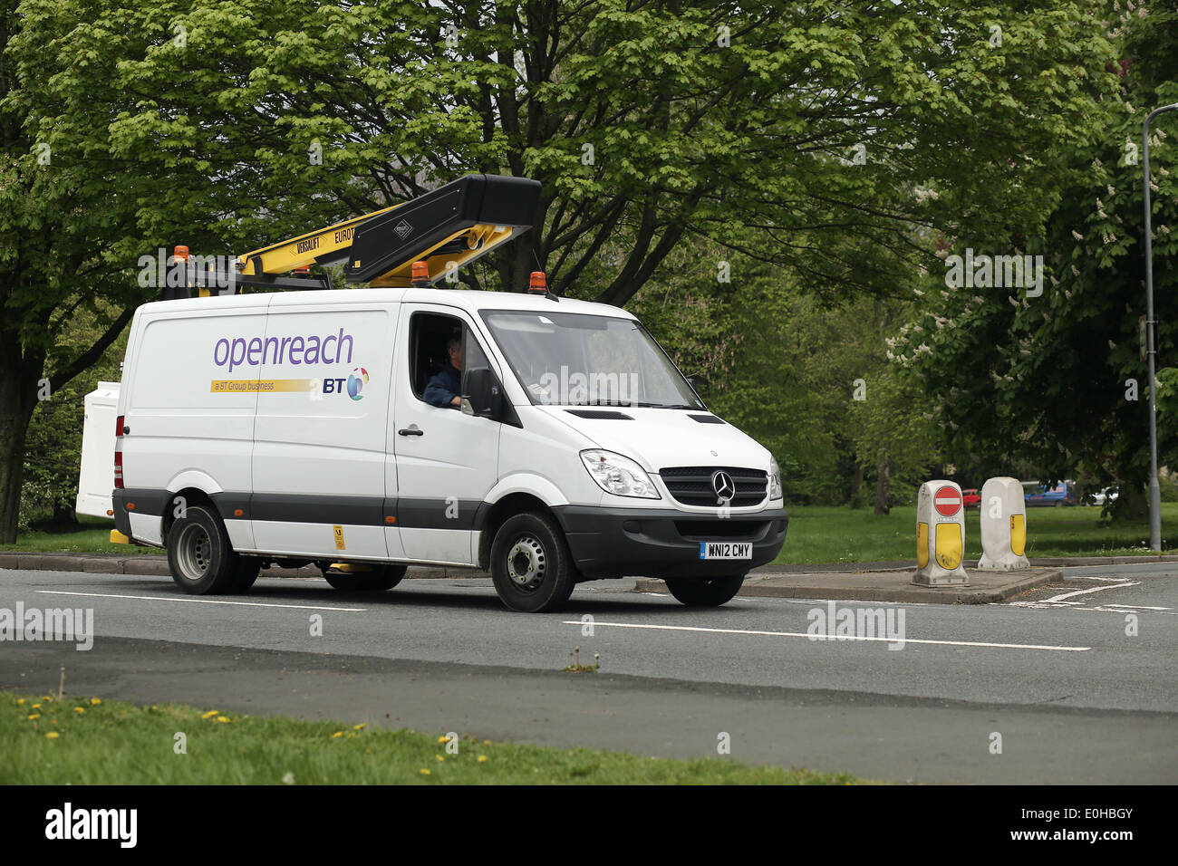 BT, British Telecom Mercedes van with high level access platform Stock ...