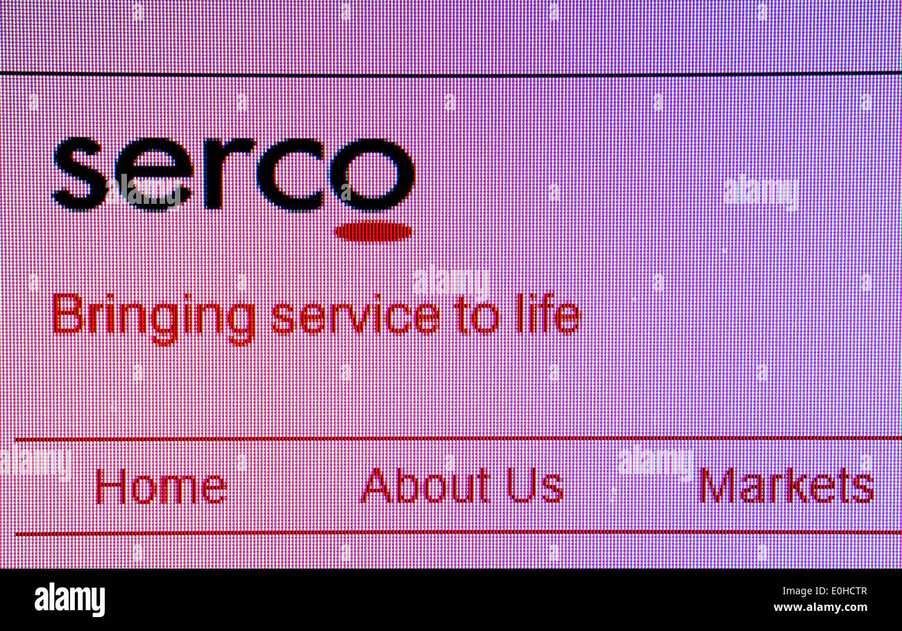 Serco website Stock Photo