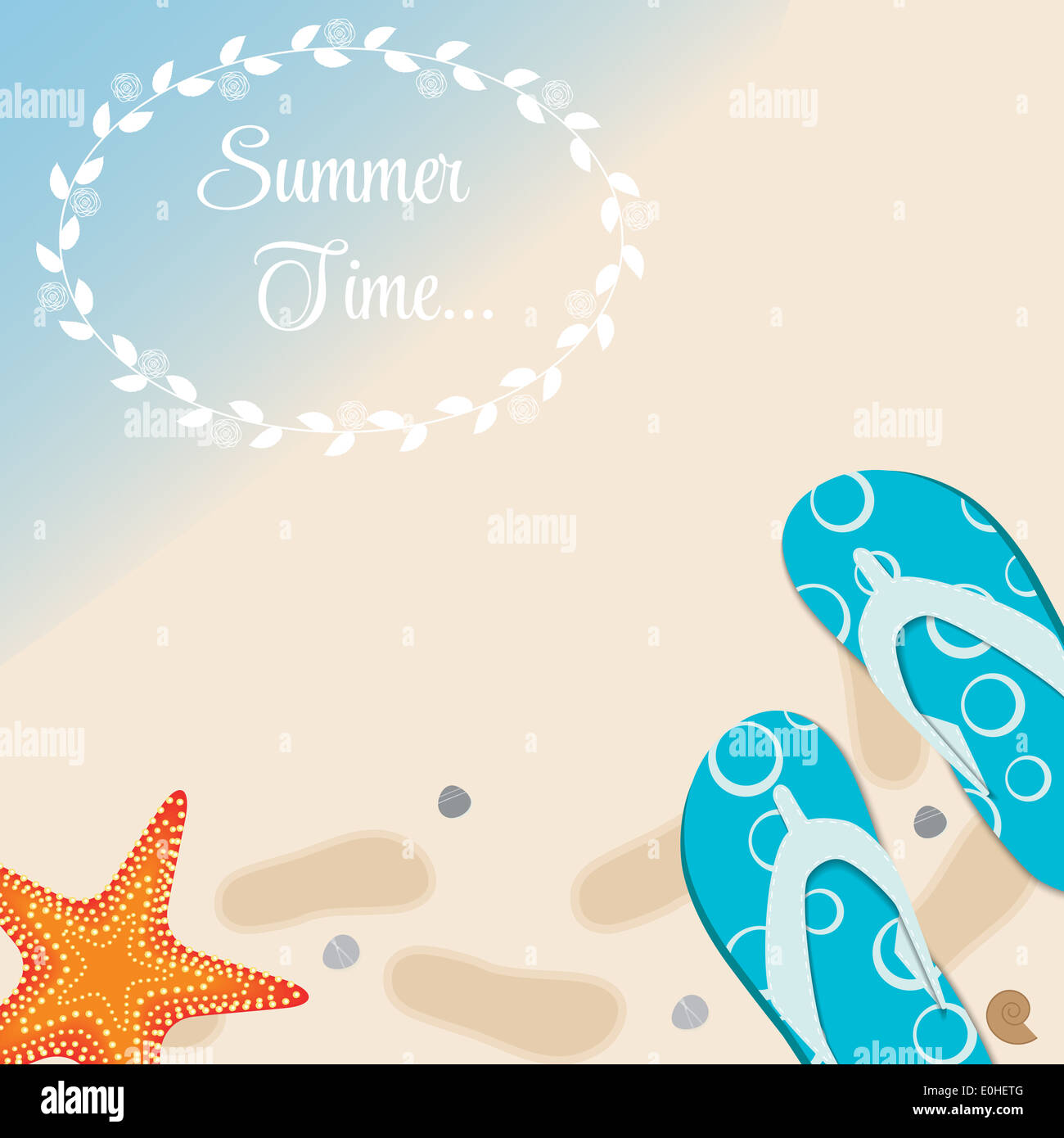 Summer Holidays Poster Vector Illustration Stock Photo - Alamy