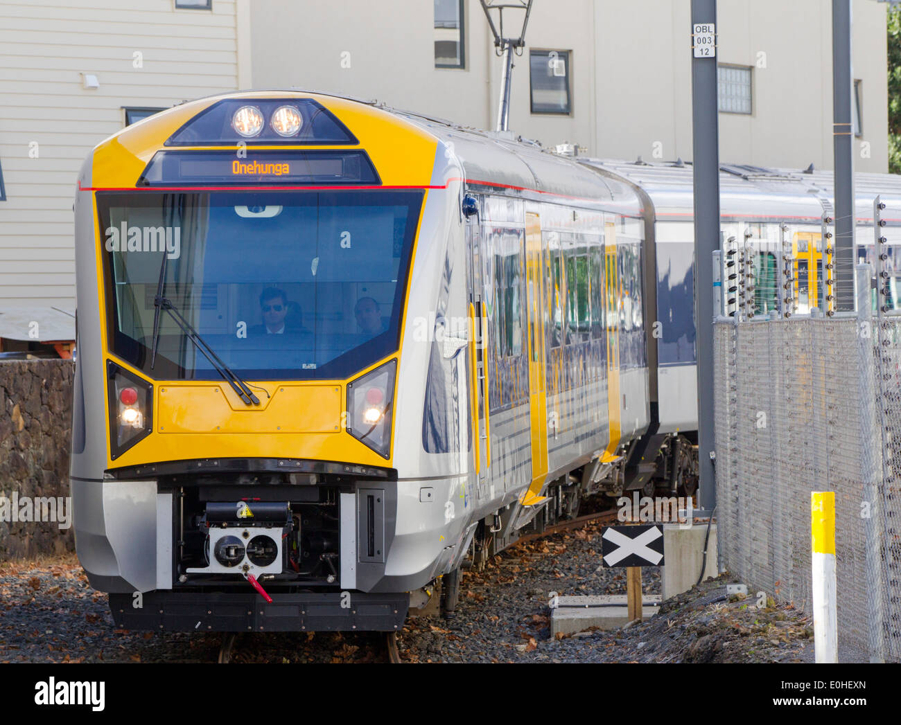 The new Auckland Transport Electric Train on its first day of operation