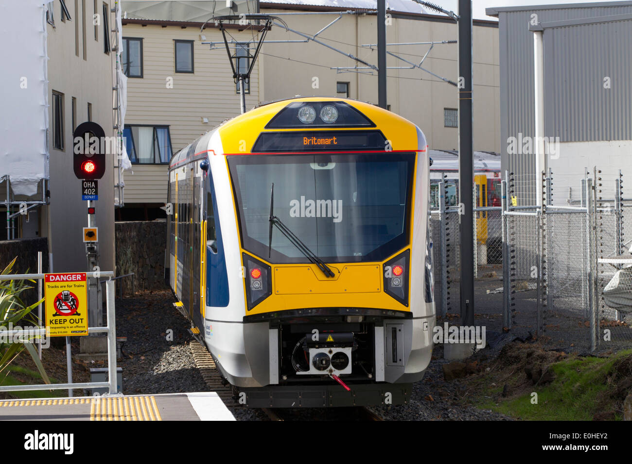 The new Auckland Transport Electric Train on its first day of operation
