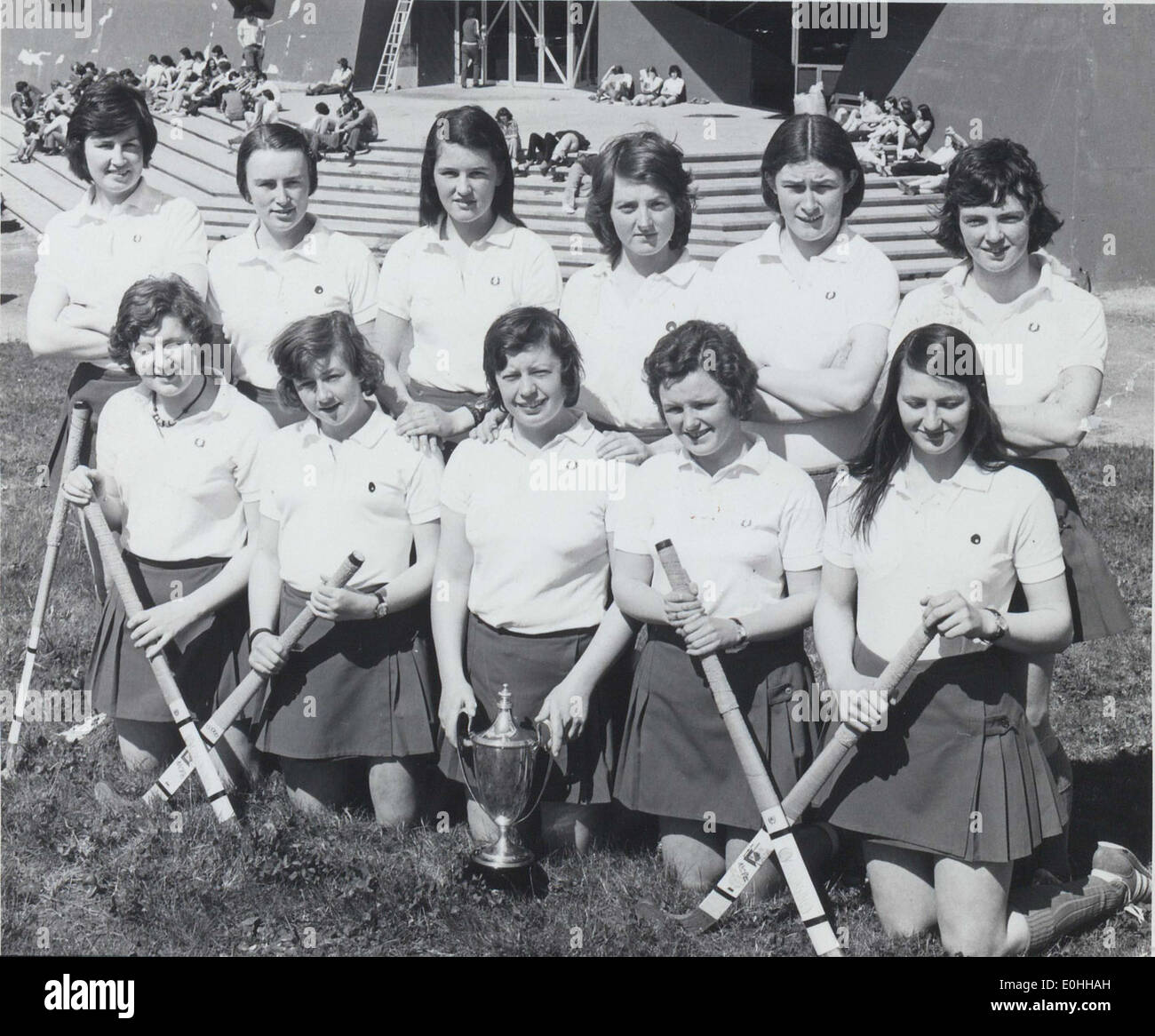 Group portrait of NCPE ladies hockey team, who won the Cross Cup. Stock Photo
