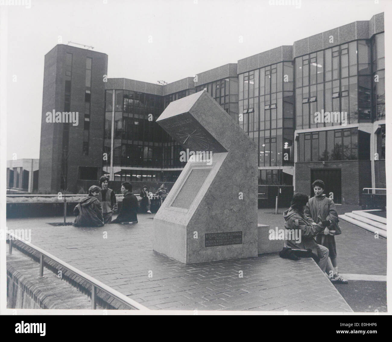 Equatorial sun dial, presented to NIHE Limerick in 1986 Stock Photo