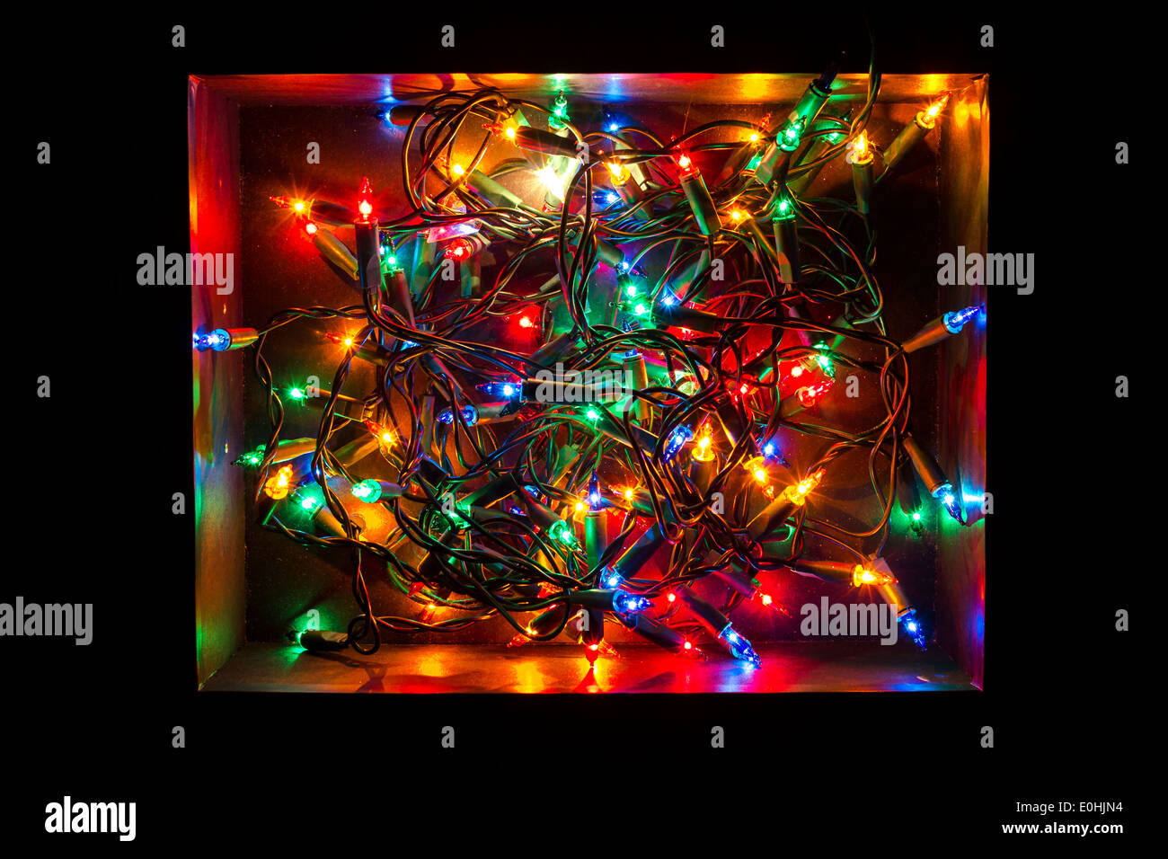 Tangled christmas lights hires stock photography and images Alamy