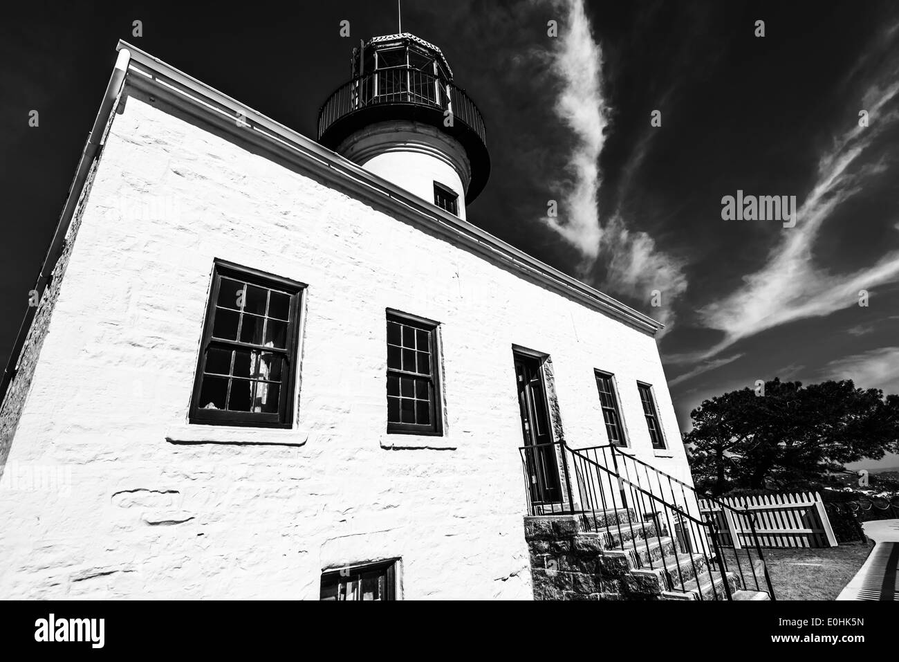 Old Point Loma Lighthouse at the Cabrillo National Monument. San Diego