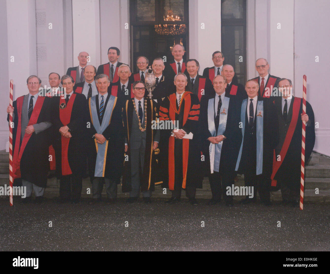 At the Royal College of Surgeons in Ireland, Robert Adams lecture (in U.L.), 10 March 1989 (1) Stock Photo