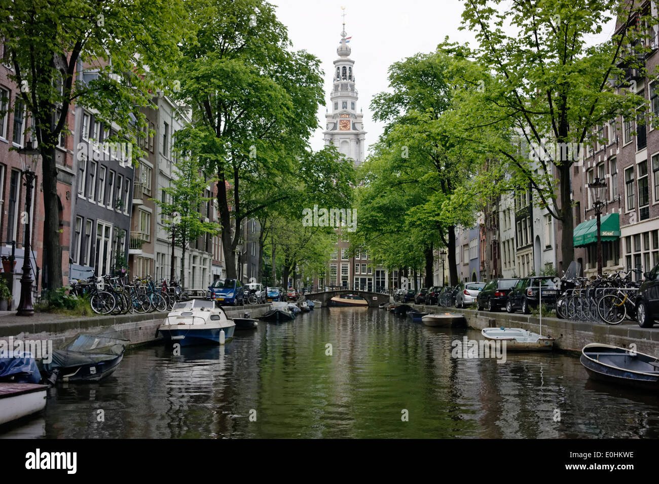 Canal in Amsterdam, Holland Stock Photo Alamy