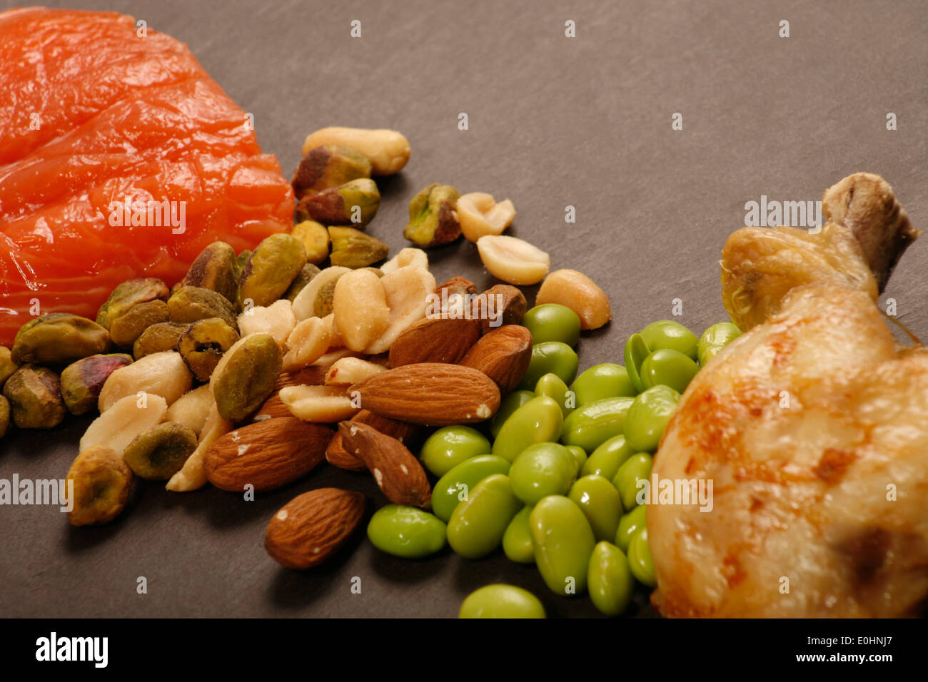 High Protein Foods Stock Photo