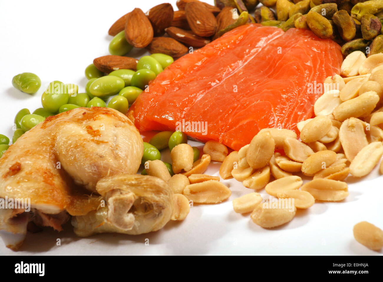 High Protein Foods Stock Photo