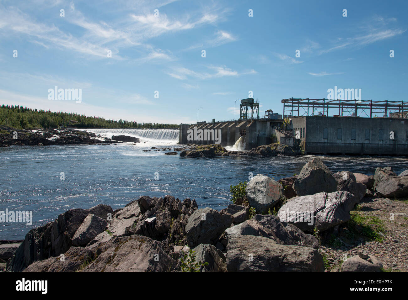 Dam at Falls, Newfoundland And Labrador, Canada Stock Photo