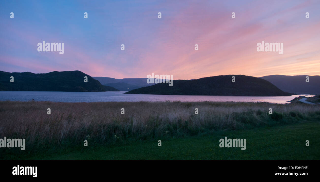 Ocean at sunset, Bonne Bay, Norris Point, Gros Morne National Park
