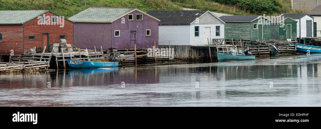 Houses at waterfront, Parson's Pond, Gros Morne National Park, Newfoundland And Labrador, Canada