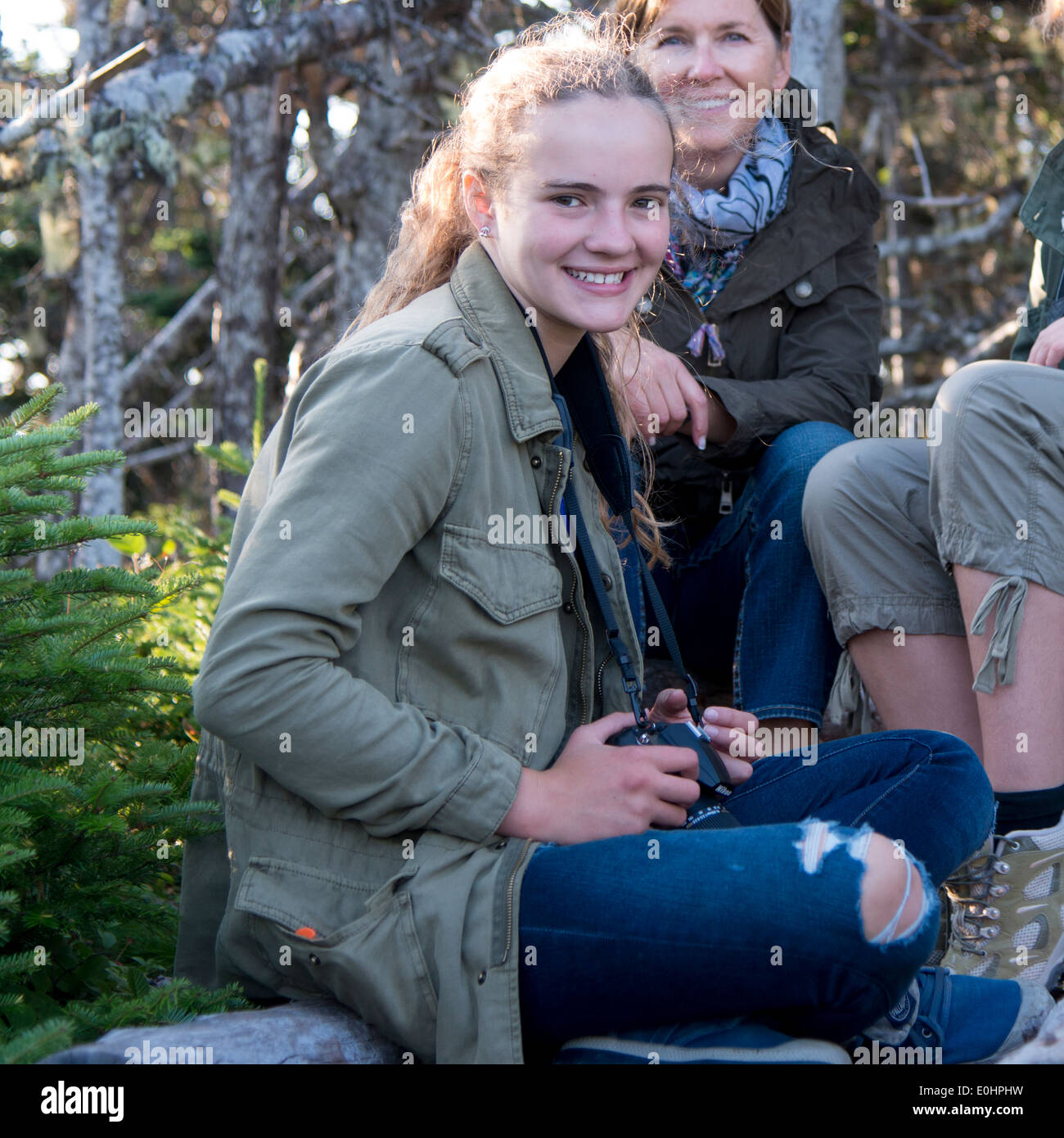 Tourists at Skerwink Trail, Port Rexton, Bonavista Peninsula