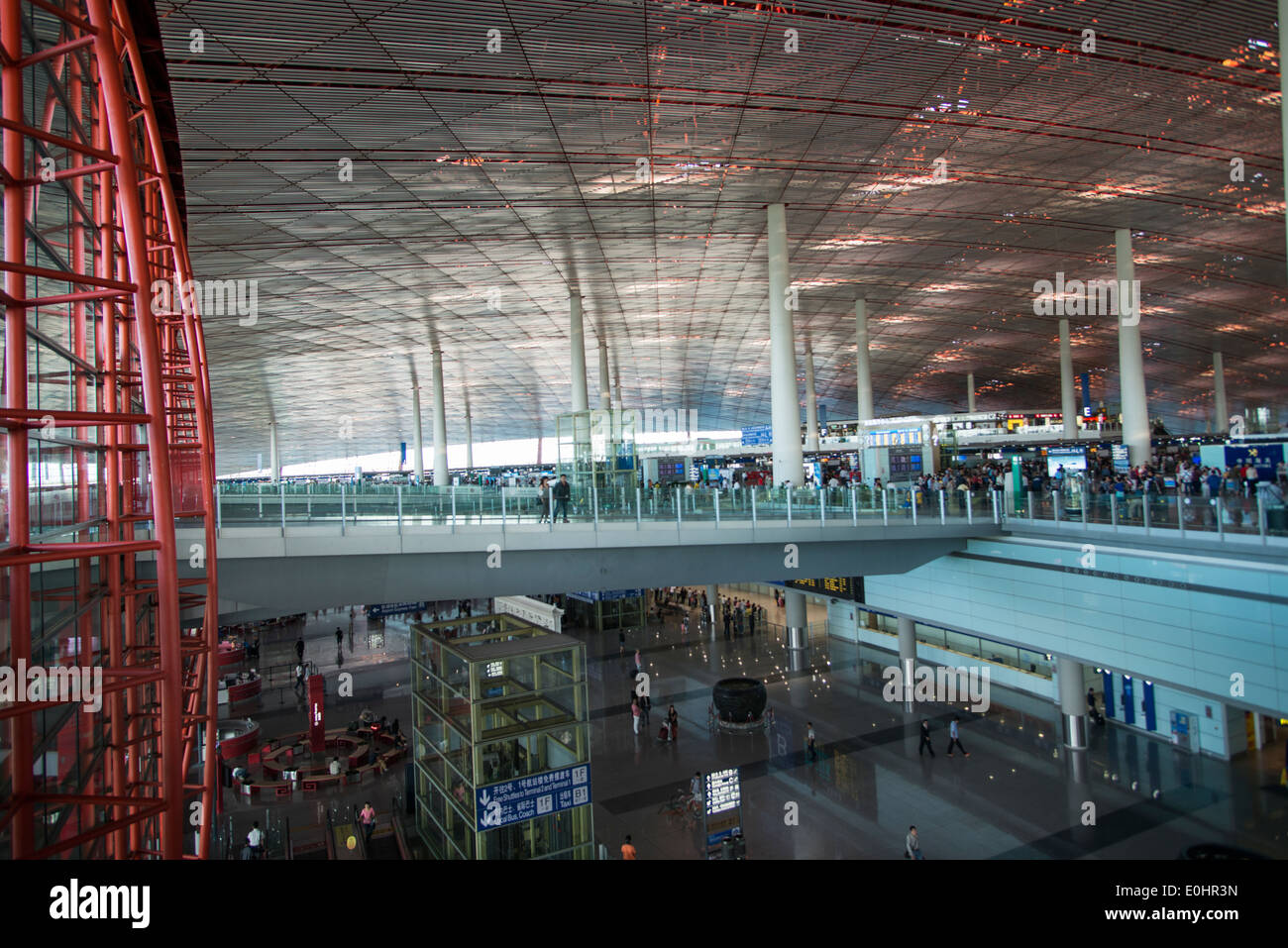 Interiors of an airport, Beijing, China Stock Photo - Alamy