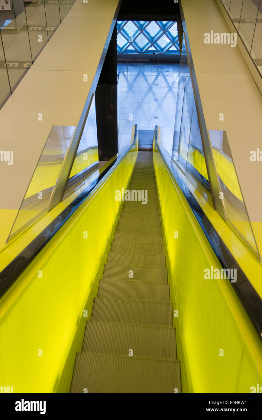 Escalators in Seattle Central Library, Seattle, Washington State, USA