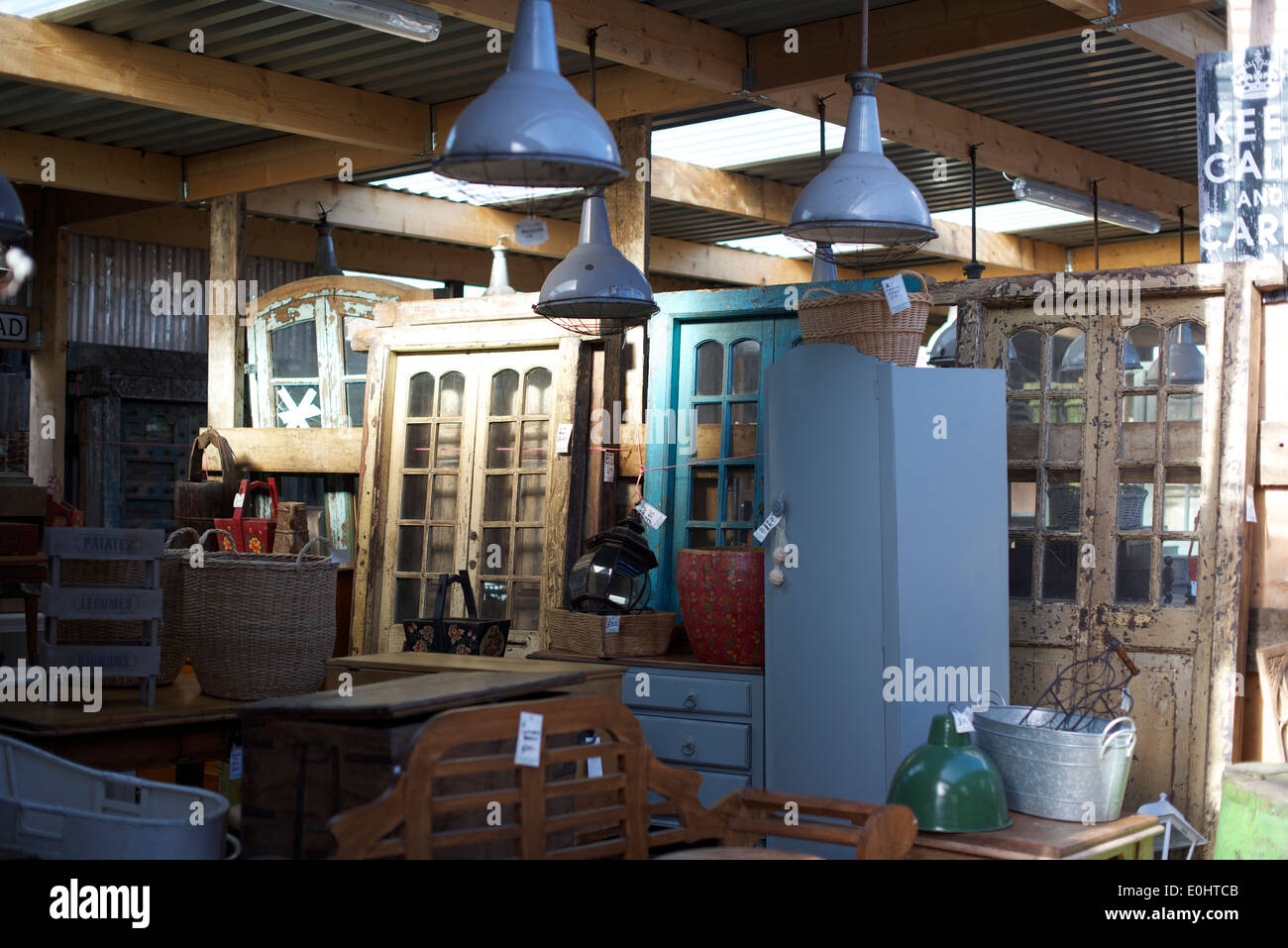 Reclamation Yard Somerset England Stock Photo Alamy