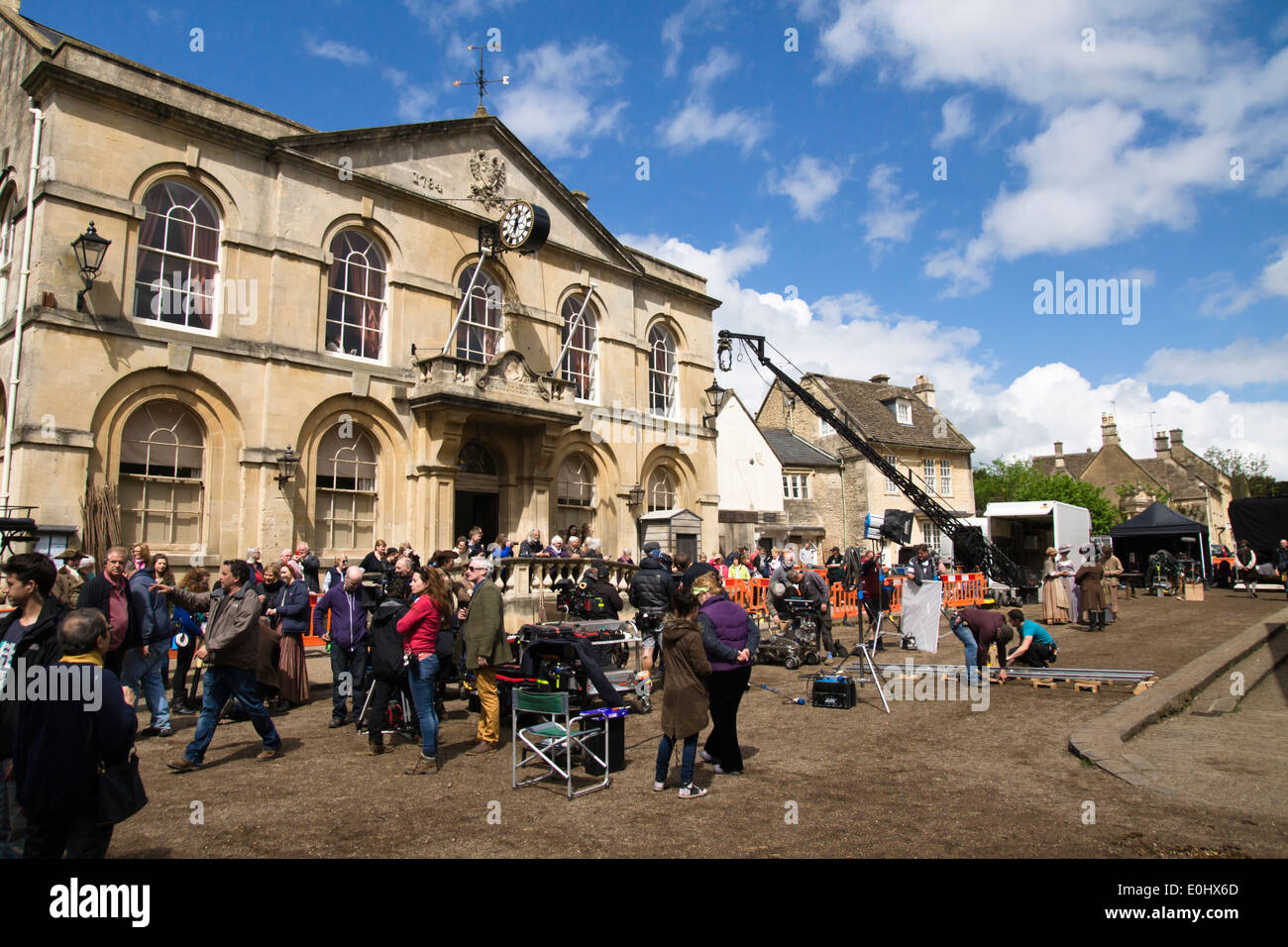 Corsham Wiltshire 6th May 2014  Filming the BBC drama Poldark on location in Corsham Wiltshire. Stock Photo