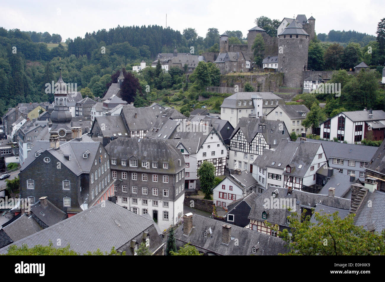 Deutschland, Monschau, Stadt, Aussichtspunkt Stock Photo