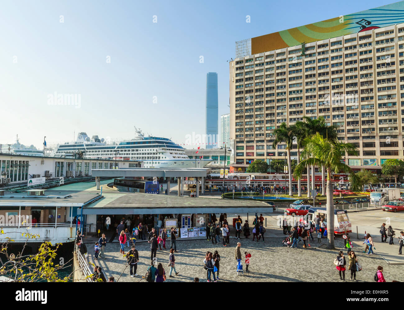 Star Ferry Pier in Hong Kong Stock Photo