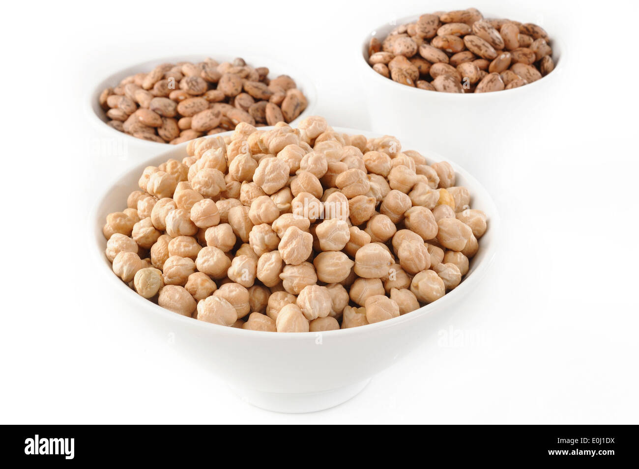 pinto beans and garbanzo beans in bowl Stock Photo Alamy